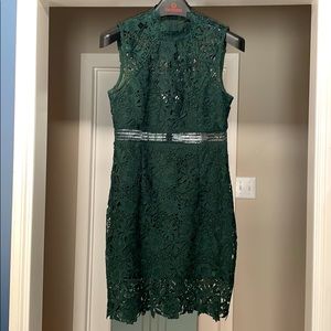 Beautiful green Bardot lace dress